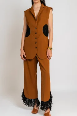DIOTIMA Long Tower Crochet Vest | Coats & Jackets | Statement Sets