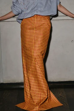 ZANKOV Luduvide Check Maxi Skirt | Statement Sets | Skirts & Shorts