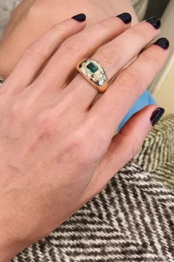 GABRIELA ARTIGAS Medium Balloon Emerald Ring | Rings | Fine Jewelry