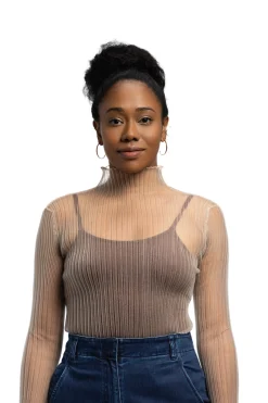 AISLING CAMPS Modern Mist Turtleneck Top | Shirts & Tops