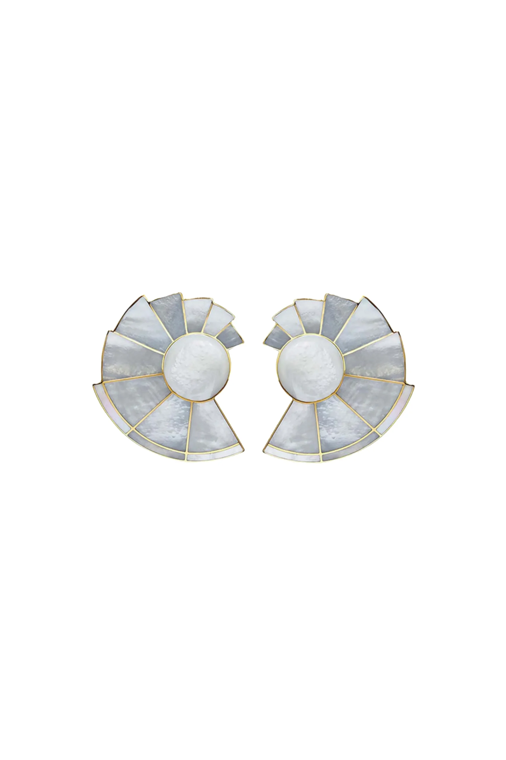 SORDO Nautilus Fan Mother of Pearl Earrings | Earrings
