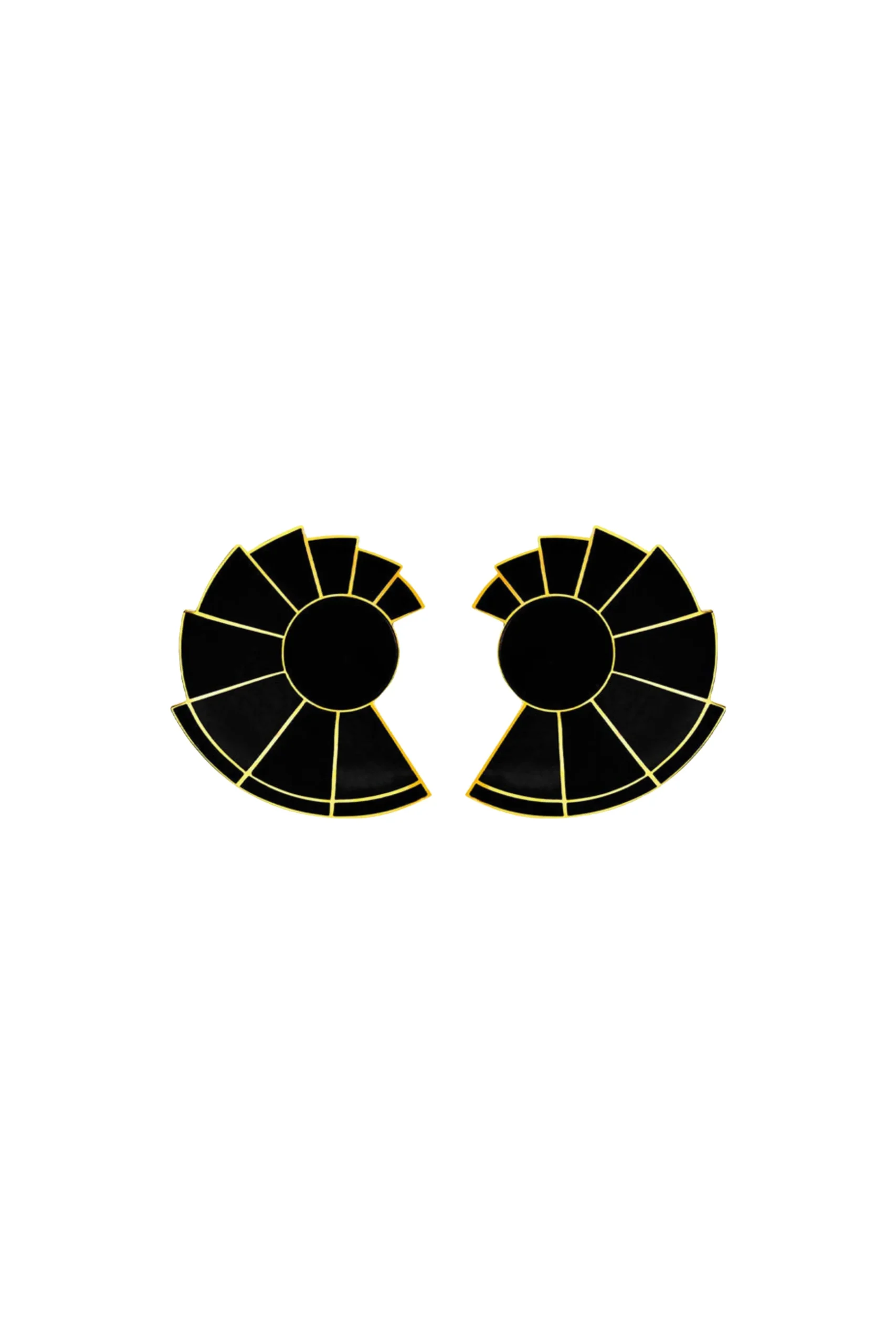 SORDO Nautilus Fan Onyx Earrings | Earrings