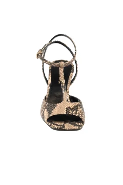 DRIES VAN NOTEN Python T-Strap Wedge Sandals | Sandals