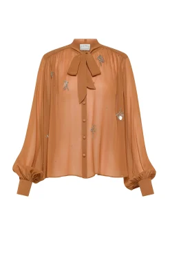 FORTE FORTE "Carousel Des Sylphes" Embroidery Bow-Tie Shirt | Statement Sets | Shirts & Tops