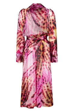 DRIES VAN NOTEN Risto Transparent Floral Print Trench Coat | Coats & Jackets