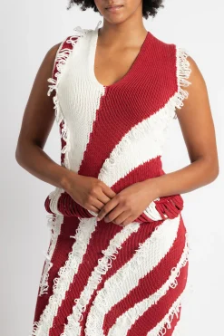 DIOTIMA Roaring Fringe Knit Top in | Statement Sets | Shirts & Tops