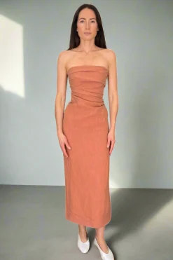 TOVE Sabella Linen Strapless Dress | Dresses