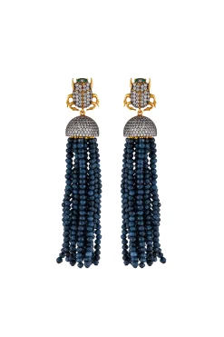 BEGUM KHAN Scarab Venice Crystal Drop Earrings | Earrings | Fine Jewelry