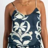 FORTE FORTE Secret Lily Print Viscose Satin Top | Statement Sets | Shirts & Tops
