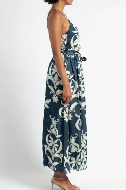 FORTE FORTE Secret Lily Print Viscose Satin Top | Statement Sets | Shirts & Tops