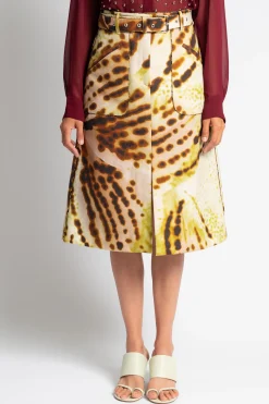 DRIES VAN NOTEN Sheraz Belted Print Skirt | Skirts & Shorts