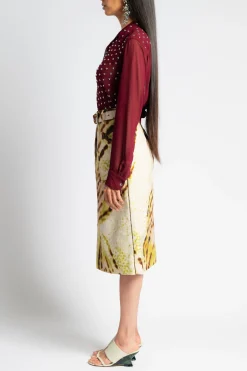 DRIES VAN NOTEN Sheraz Belted Print Skirt | Skirts & Shorts