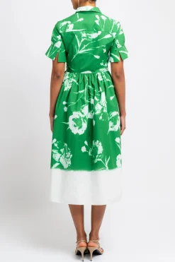 ERDEM Short Sleeve Shirt Dress | Midi | Prints