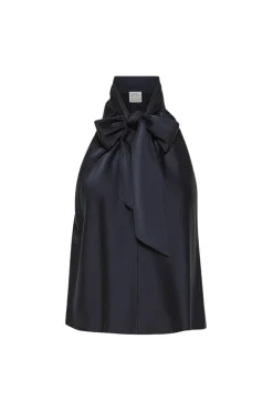 FORTE FORTE Silk Satin Bow-Tie Top | Shirts & Tops