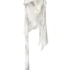 GRACE LING Silk Satin Chiffon Bias Scarf Top | Statement Sets | Shirts & Tops