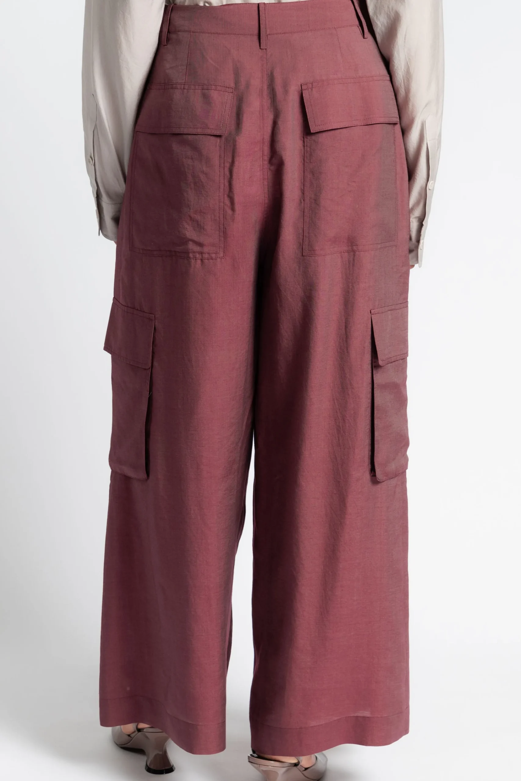 TIBI Silk Voile Cargo Triple Pleat Pant | Pants