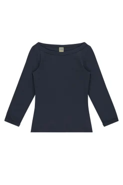 FLORE FLORE Steffi Tee in Navy | Shirts & Tops