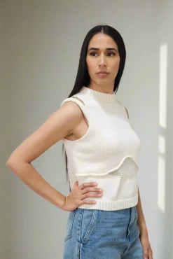 AISLING CAMPS Steph Knit Crop Top | Shirts & Tops