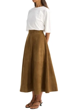 ROHE Suede A-Line Skirt | Skirts & Shorts