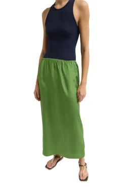 TIBI Summer Acetate Crinkle Maxi Slip Skirt | Skirts & Shorts