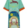 ALEMAIS Surrealist Summer Midi Silk Dress | Midi | Day