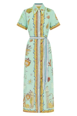ALEMAIS Surrealist Summer Shirtdress | Midi | Prints