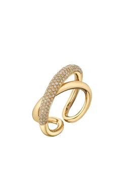 GABRIELA ARTIGAS Twisted Ring with Pave Diamonds | Rings | Fine Jewelry