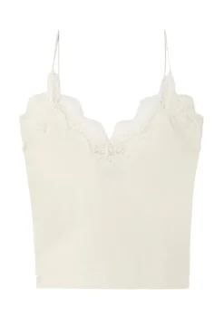 ROHE V-neck Silk Lace Top | Shirts & Tops