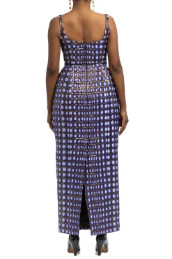 CHRISTOPHER JOHN ROGERS Wiggle Dot Tulip Dress | Maxi | Black Tie